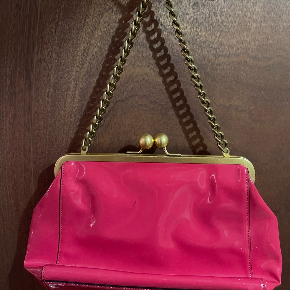 Elegant Pink Chain Strap Clutch